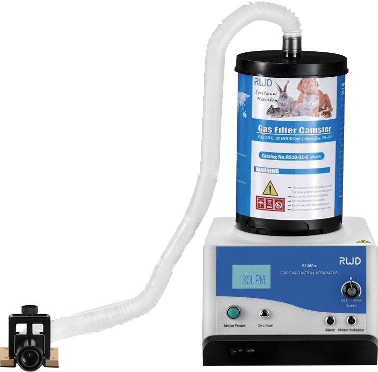 RWD R546Pro gas evacuation apparatus with filter canister